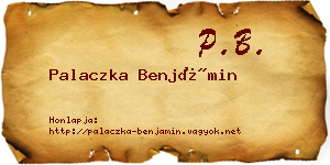 Palaczka Benjámin névjegykártya